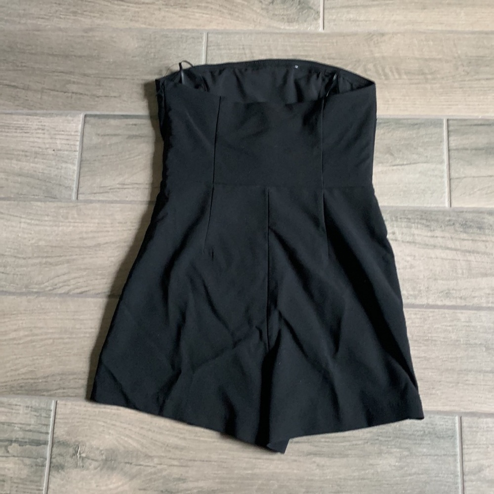 Dynamite tube romper with jewel buttons in jet black - Picture 6 of 9